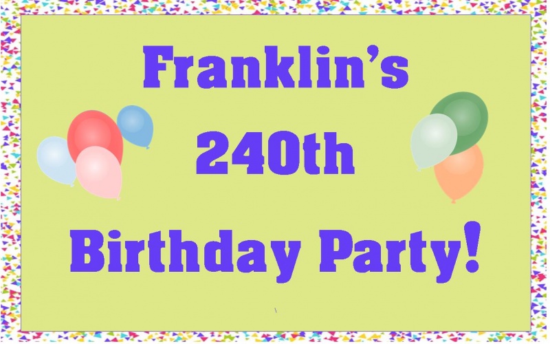 THE BLACK BOX: Franklin's 240th Birthday Party - Feb 16
